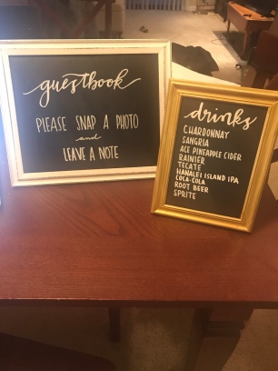 some lettering I did for my wedding!